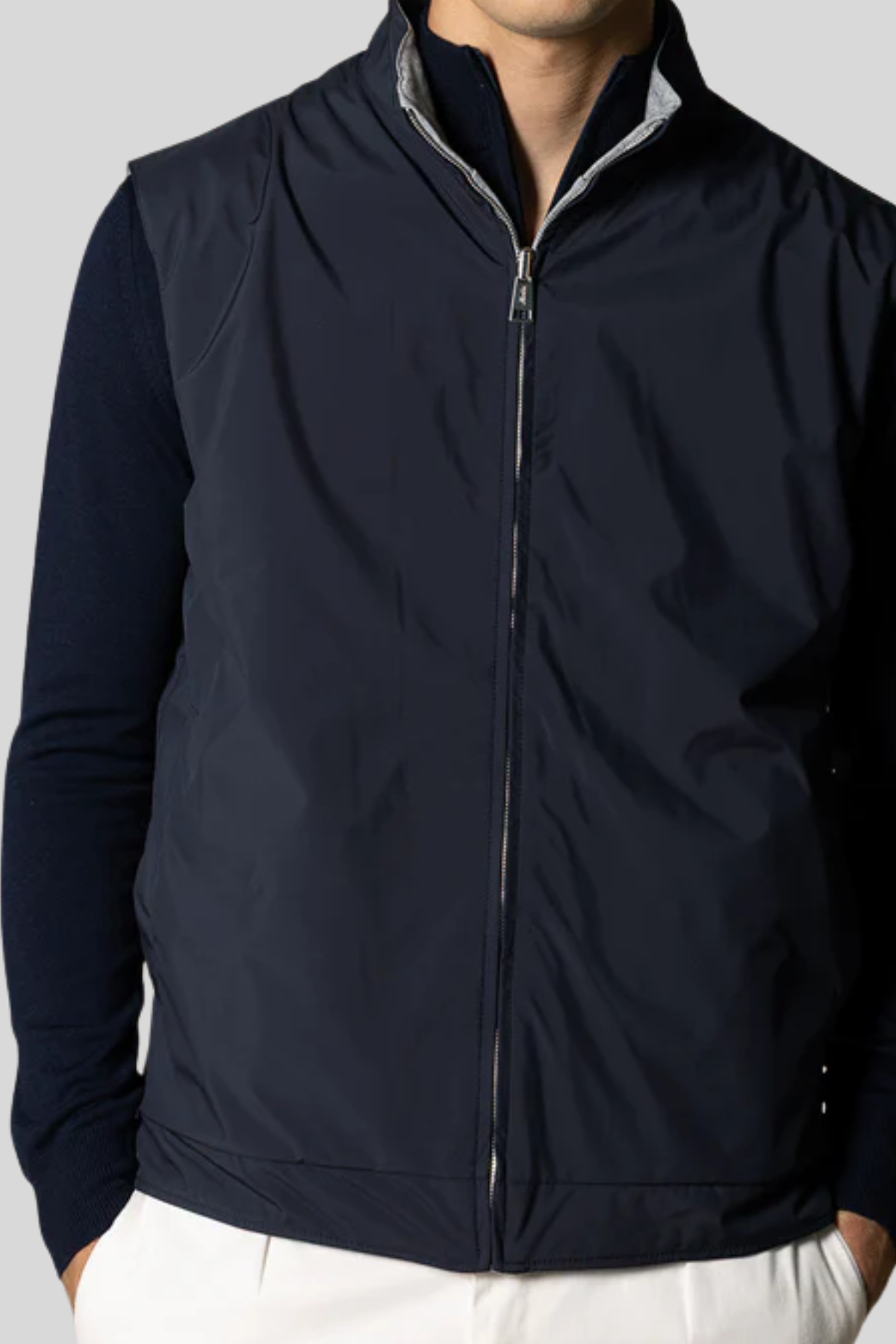 NAVY REVERSIBLE RESORT BODY WARMER