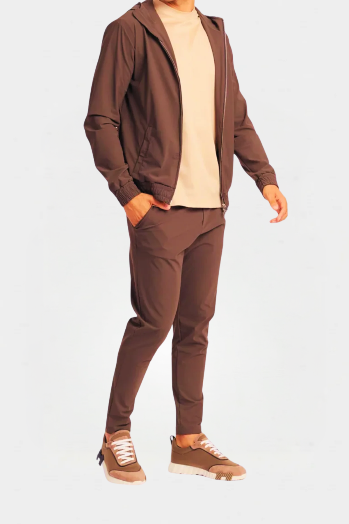 Mocha Brown - Hooded Tech Suit