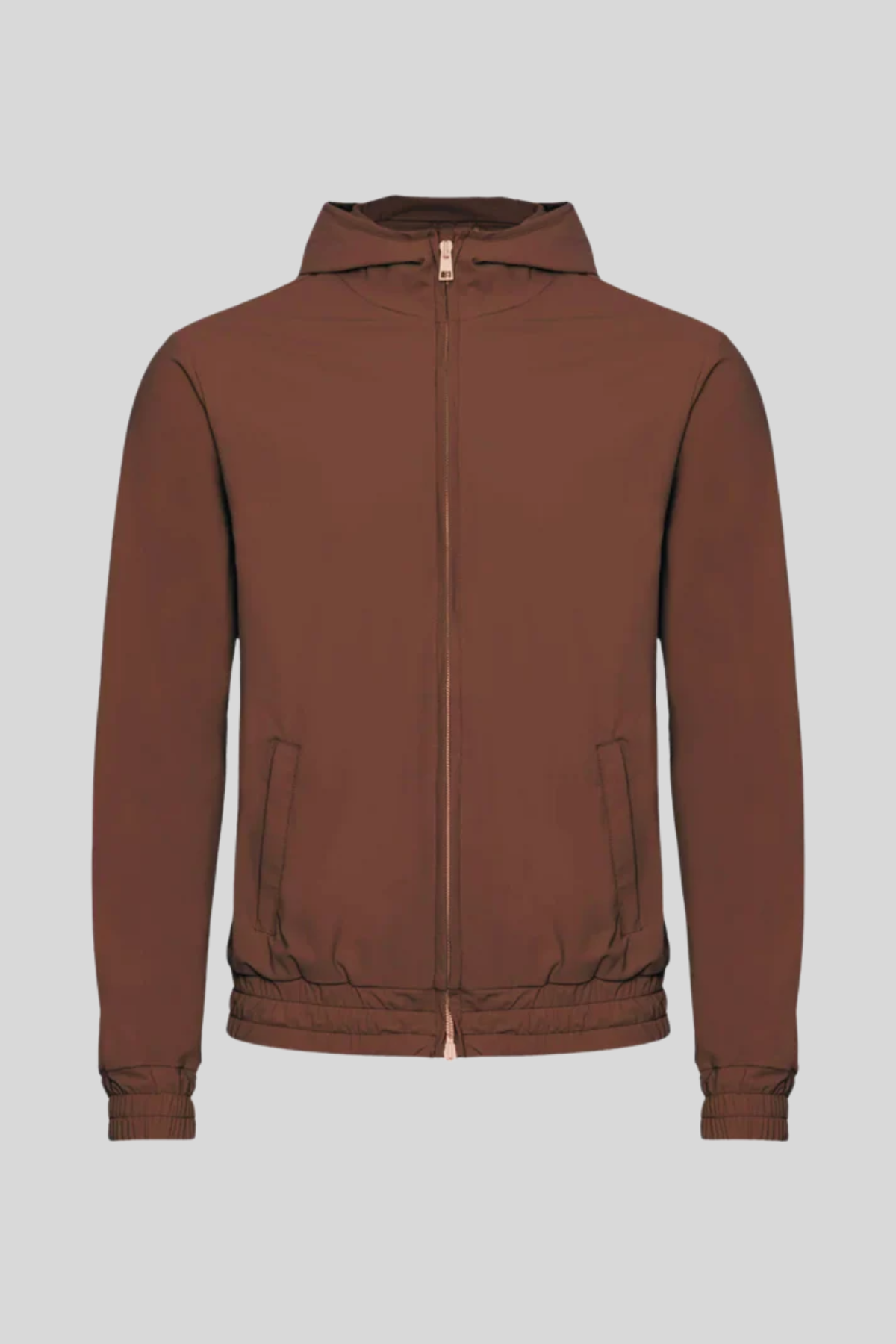 MOCHA BROWN HOODED TECH VEST