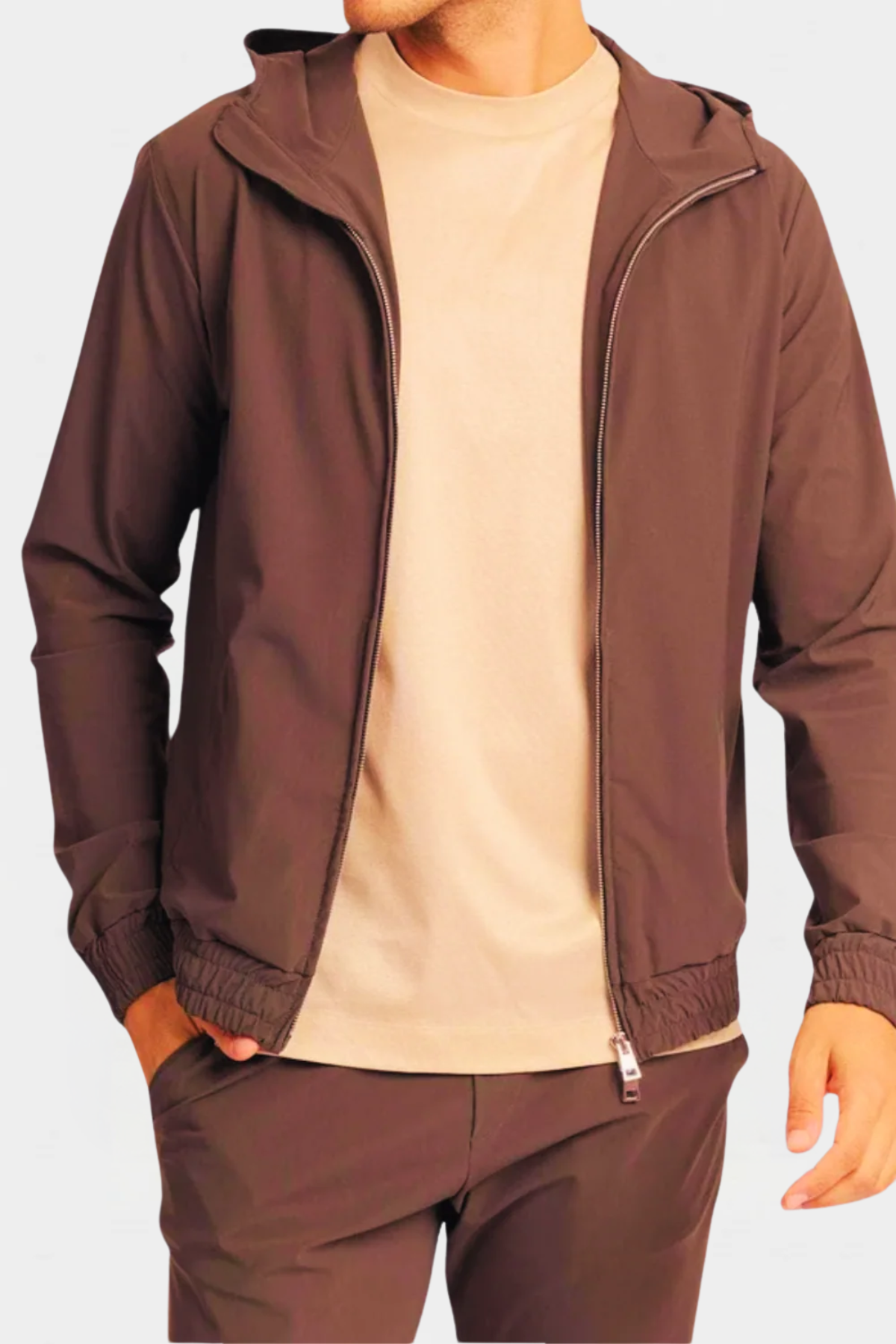 Mocha Brown - Hooded Tech Vest