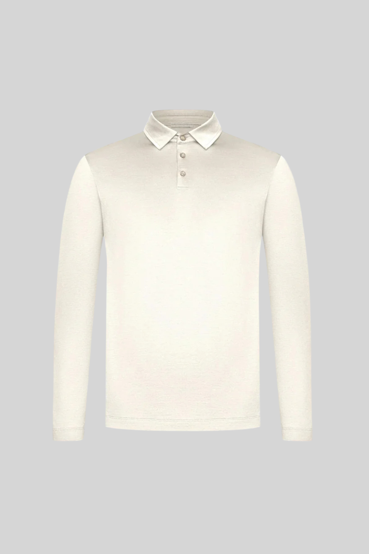 Supima Longsleeve Polo | Sandstone Beige