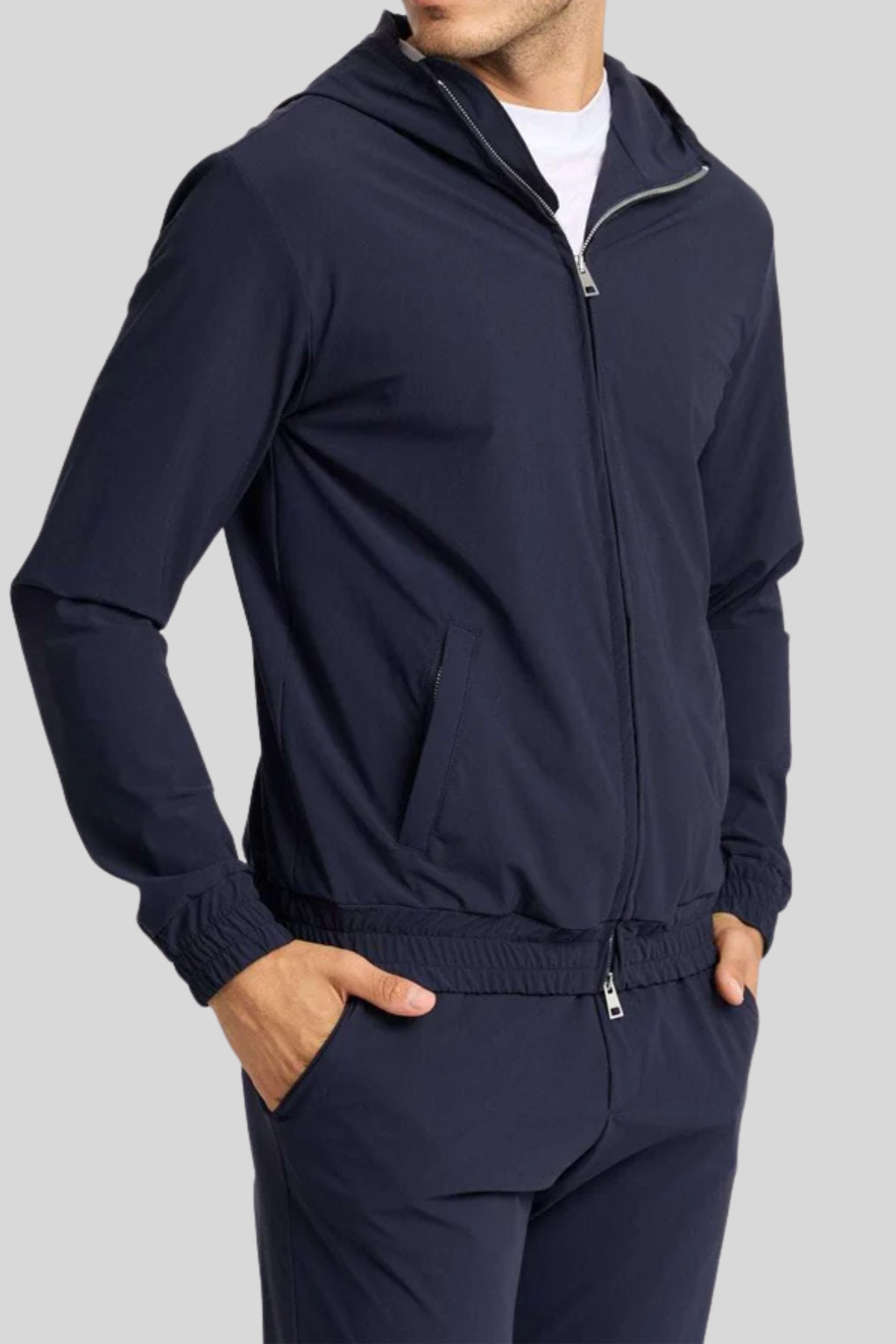 MIDNIGHT BLUE HOODED TECH VEST