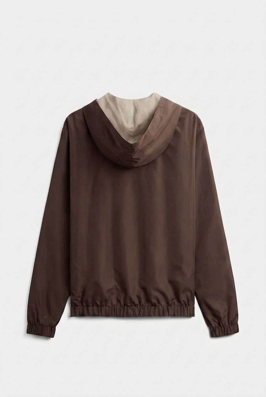 Mocha Brown - Reversible Hooded Jacket