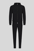BLACK HOODED TECH SUIT