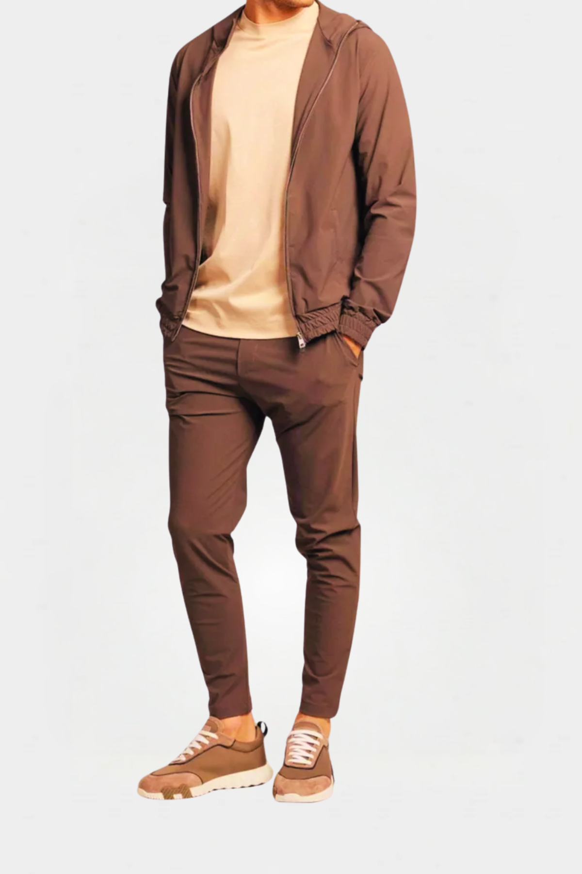 Mocha Brown - Hooded Tech Suit