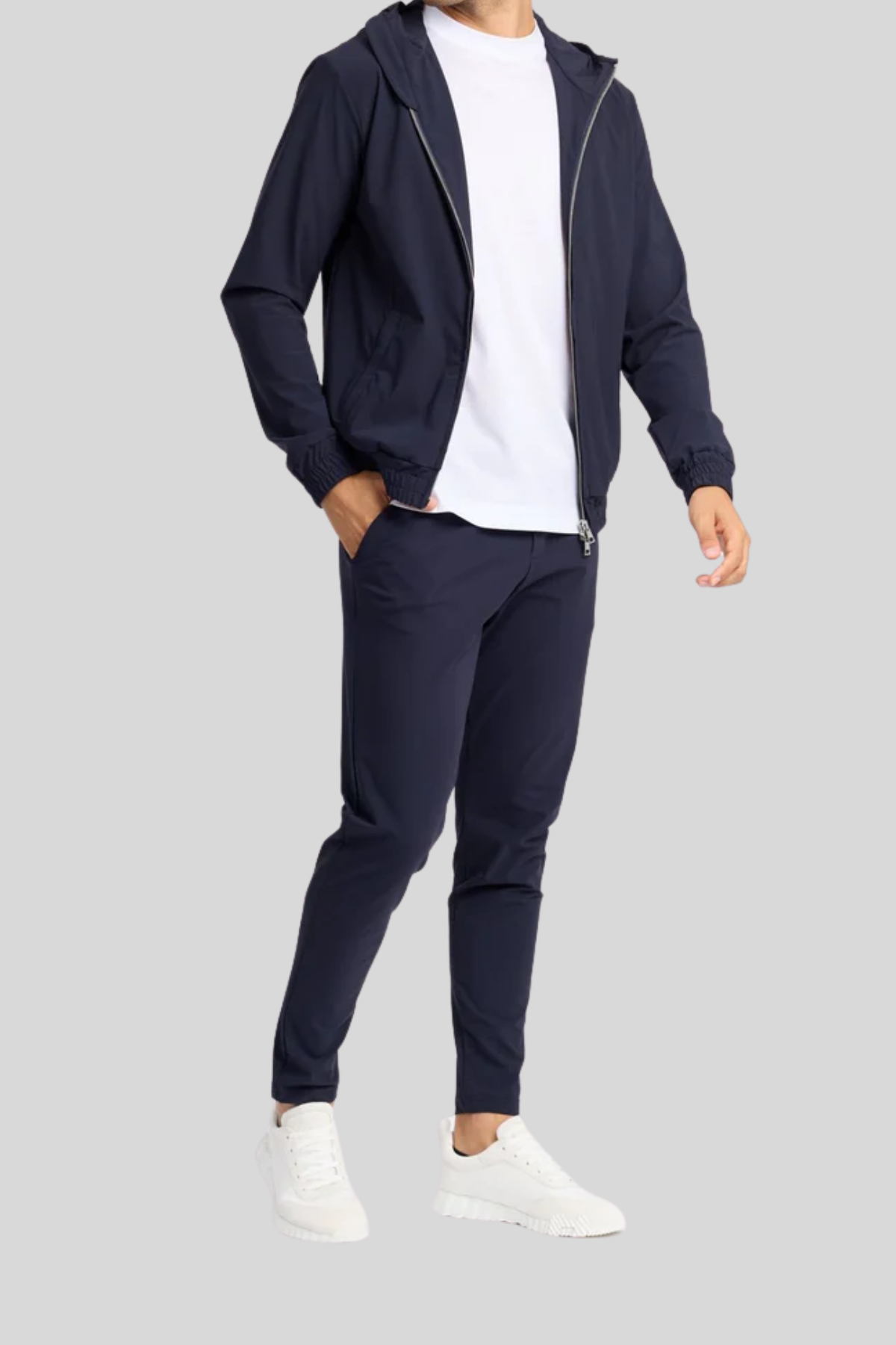 MIDNIGHT BLUE HOODED TECH SUIT