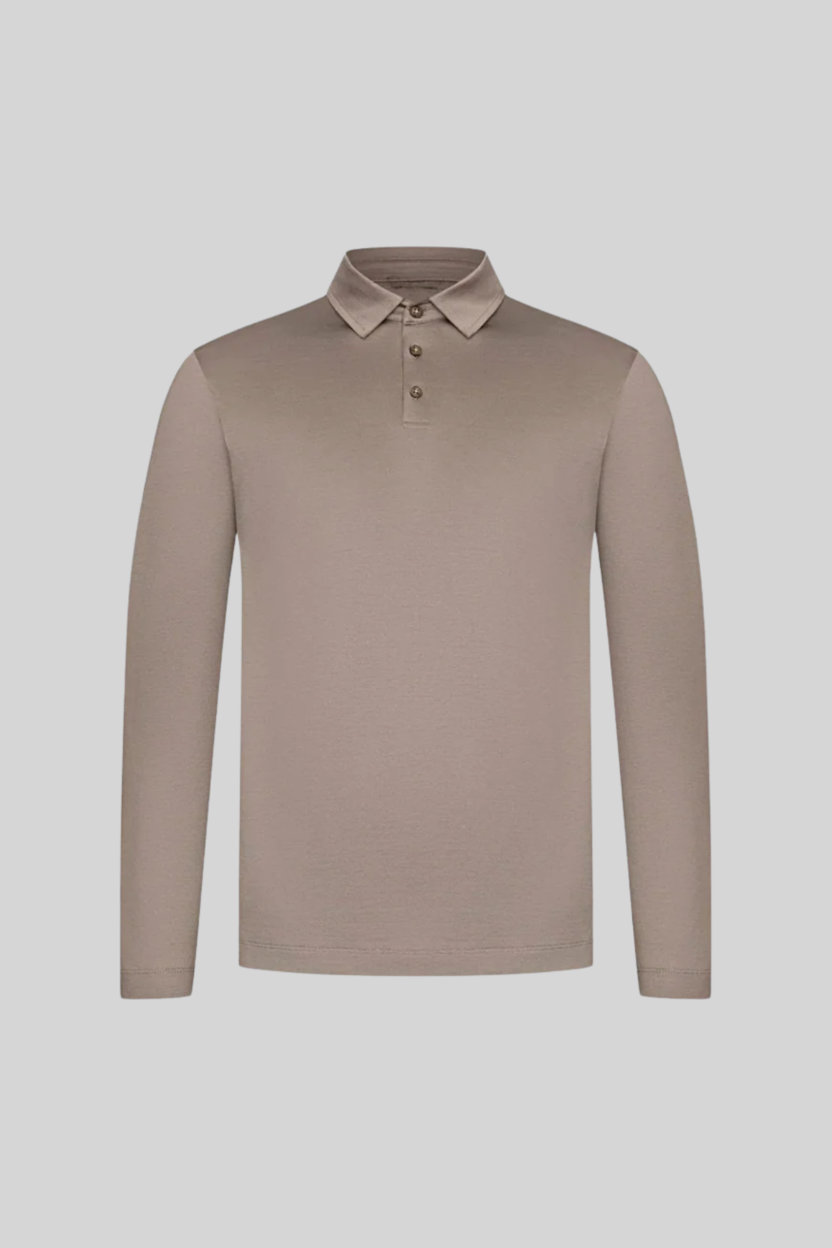 Supima Longsleeve Polo | Destert Taupe