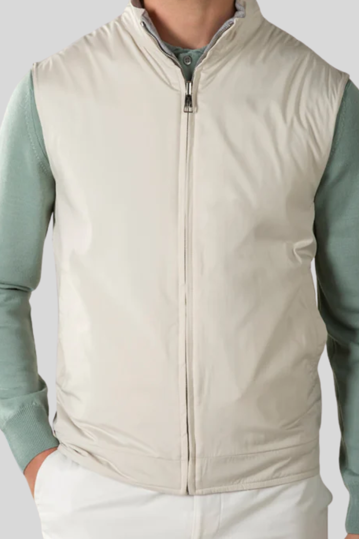 ECRU REVERSIBLE RESORT BODY WARMER
