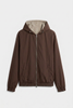 Mocha Brown - Reversible Hooded Jacket