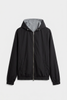 Jet black - Reversible Hooded Jacket